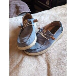 Blue hey dude shoes size 8